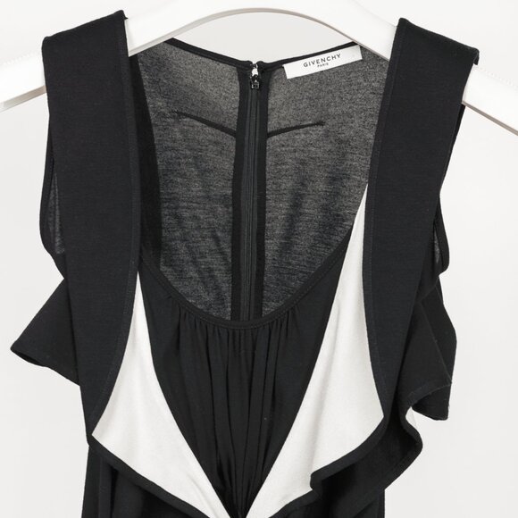 Givenchy PF/13 Black Ruffle Jersey Sleeveless Dress - Picture 4 of 11